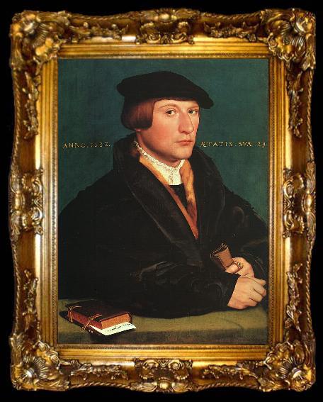 framed  Hans Holbein Portrait of a Member of the Wedigh Family, ta009-2